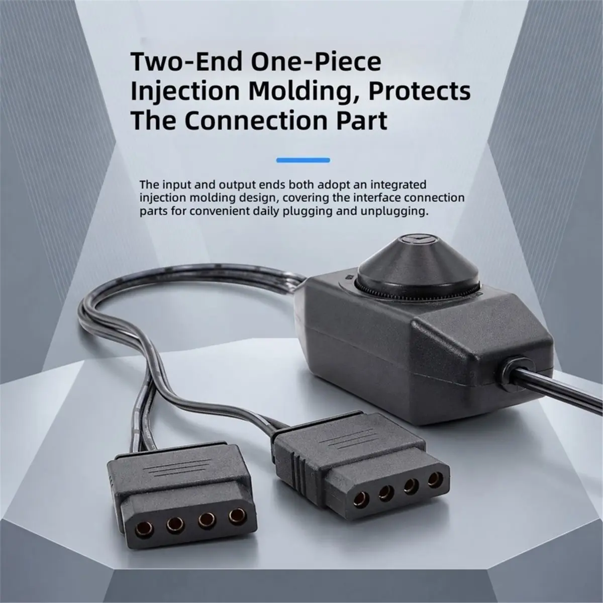 DC 5521 to Dual IDE 4PIN Fan Stepless Speed Control Cable with Switch for Aquarium Cooling Fans Modified Connecting