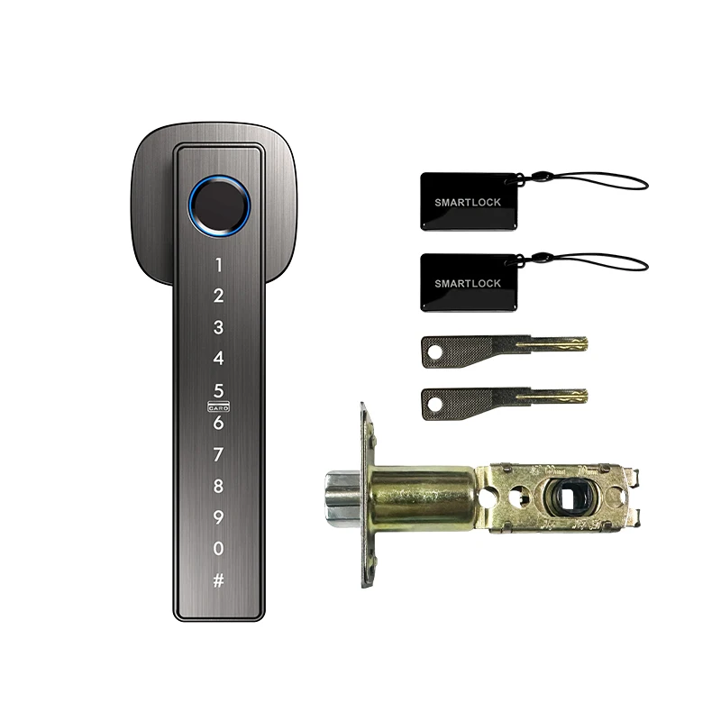 Tuya Bluetooth Fingerprint Smart Door Lock Key IC Card with Bluetooth APP Control for Bedroom and Hotel Conference Room Office