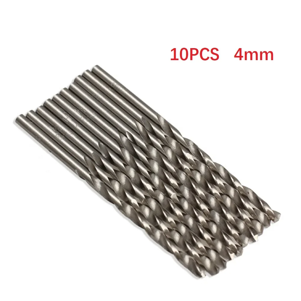 Forets hélicoïdaux HSS, tête de proposition métallique, 4mm, 75mm, outils de travail de calcul de menuiserie, accessoires de perceuse électrique, 10