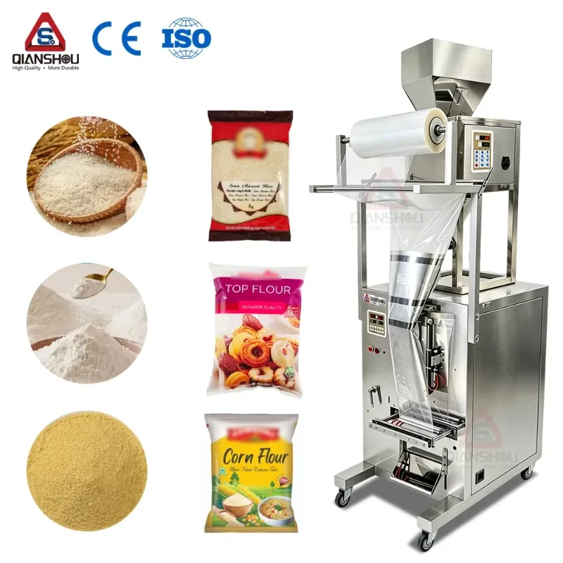 Automatic Vertical 10-1kg Mini Rice Packing Grain Detergent Flour Coffee Powder Packaging Machine For Small Businesses