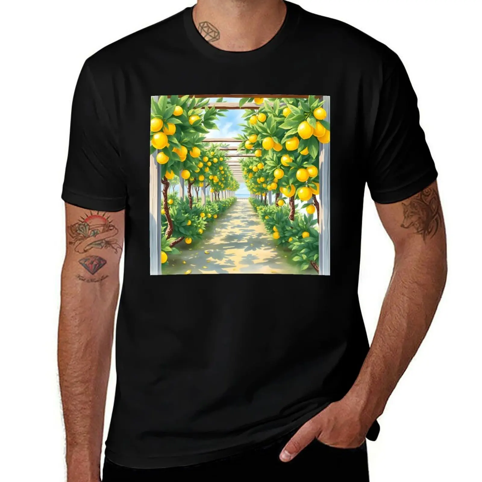 

Sorrento, Italy: Lemon Groves in Spring Morning Light T-Shirt blacks new edition Louboutins men tshirt