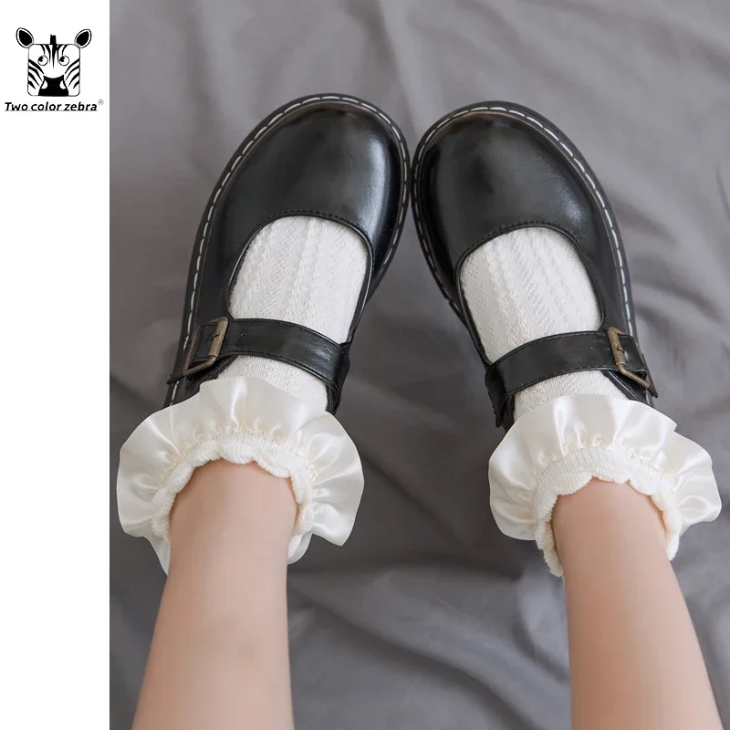 Summer Thin Section Lolita Maiden Sweet Wind Solid Color Aldult Sock Lace Cosplay Costume Accessories Daily Necessities