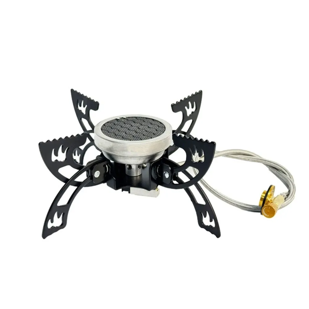 A06F-Outdoor Cooking Stove 4200W Foldable Camping Cooker Burner Wind Resistant Flame Stability Portable Compact Stove