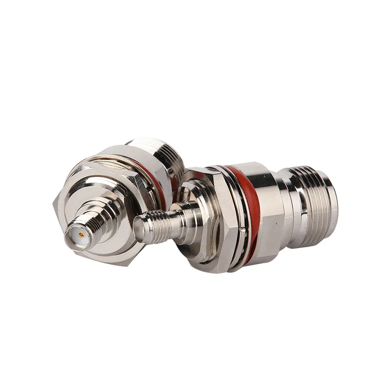 Zigotronic SMA Female to N Type Female RF Adapter Waterproof Bulkhead Nut Coaxial Cable Connector With O ring for Radio Antenna