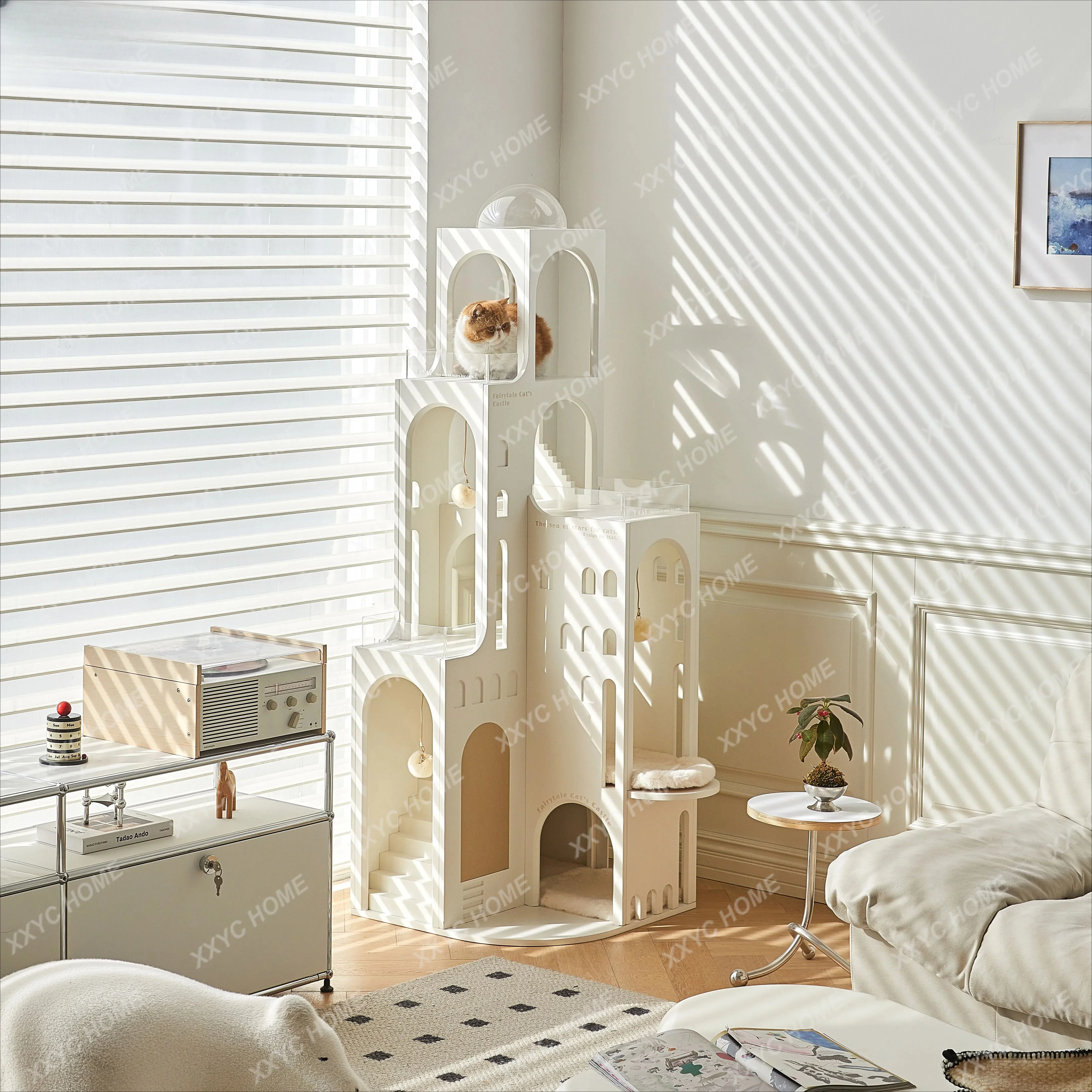 

Dream Castle Design Sense Corner Cat Nest Large High-value Human Cat Sharing Cat Climbing Frame
