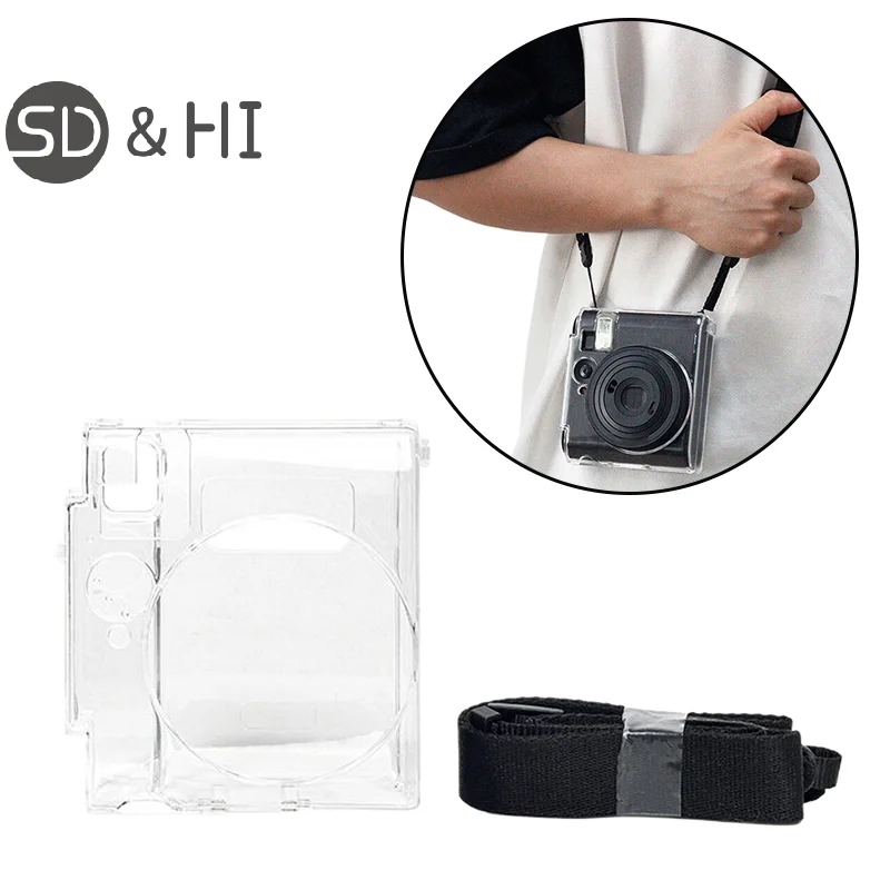 Portable Transparent Case For Instax Mini 99 Clear Protective Shell Cover With Shoulder Strap For Instax Mini 99 Camera