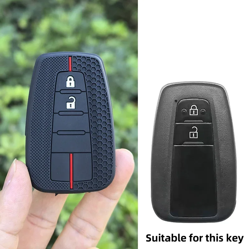 Silicone Car Key Cover For Toyota Corolla Prius Camry CHR C-HR RAV4 Altis Land Cruiser Prado Key Case Decoratives