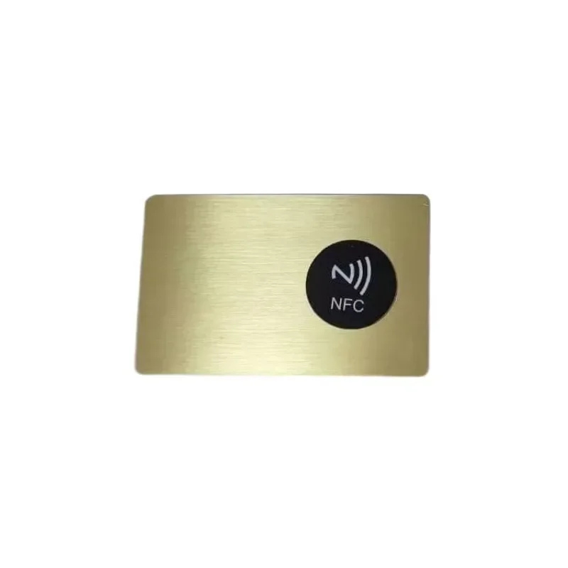 

Customizable Blank RFID-enabled NFC Interaction Matte Black Metal Business Cards With Precision Cutting Holes