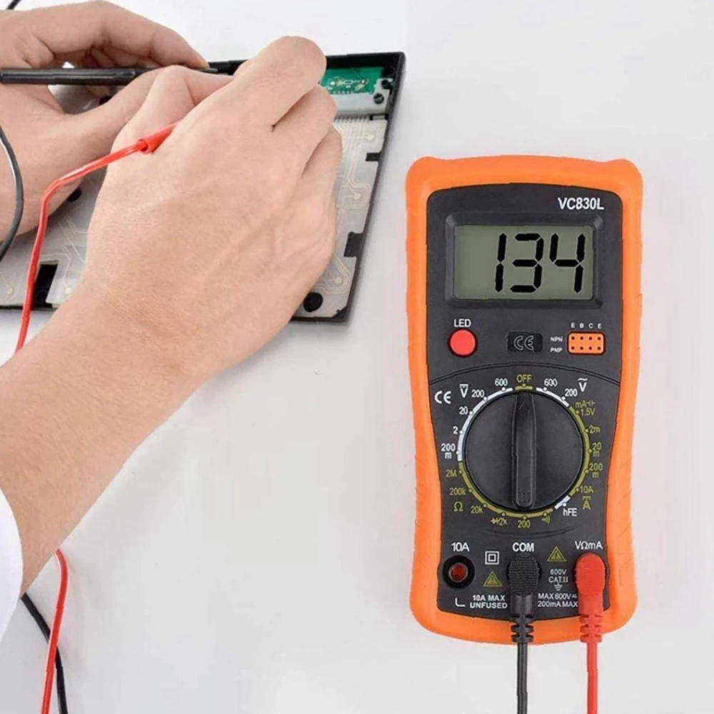 Imagem -04 - Multímetro Digital Handheld Lcd Backlight Amperímetro ac dc Portátil Voltímetro Ohm Tester Voltagem Medidor Vc830l