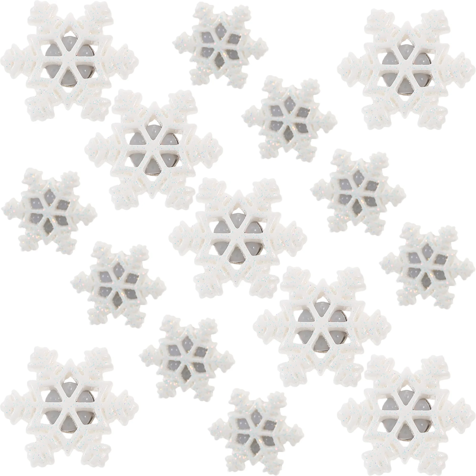 30 Pcs Christmas Decoration Pushpin Clear Thumb Tacks Poster Office Snowflake Shaped Short Hair