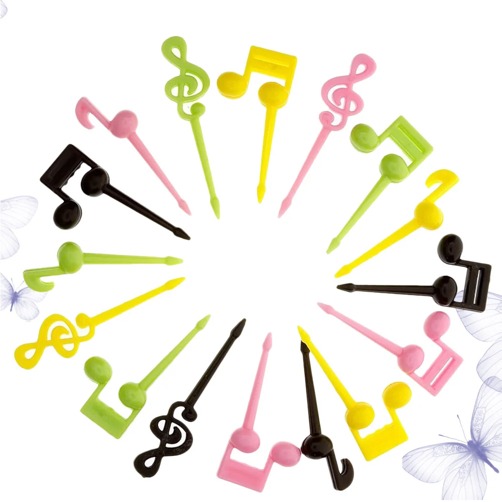 

32pcs Fruit Picks Cartoon Plastic Kids Food Picks For Party Supplies Decorative Forks Birthday Wedding Baby Shower Halloween