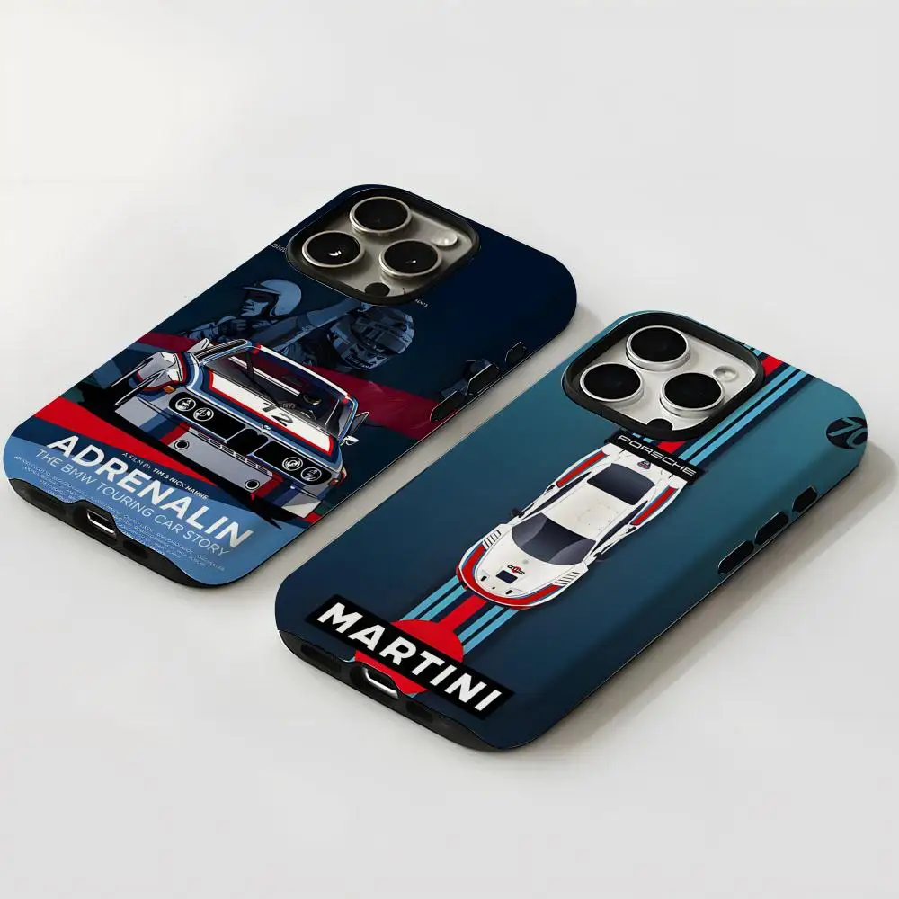 

Чехол для телефона Martini Racing с принтом, новый для iPhone 16, 15, 14, 13, 12, 11 Pro Max X XR XSMax 7, 8 Plus, глянцевая пленка, жесткий чехол из ПК