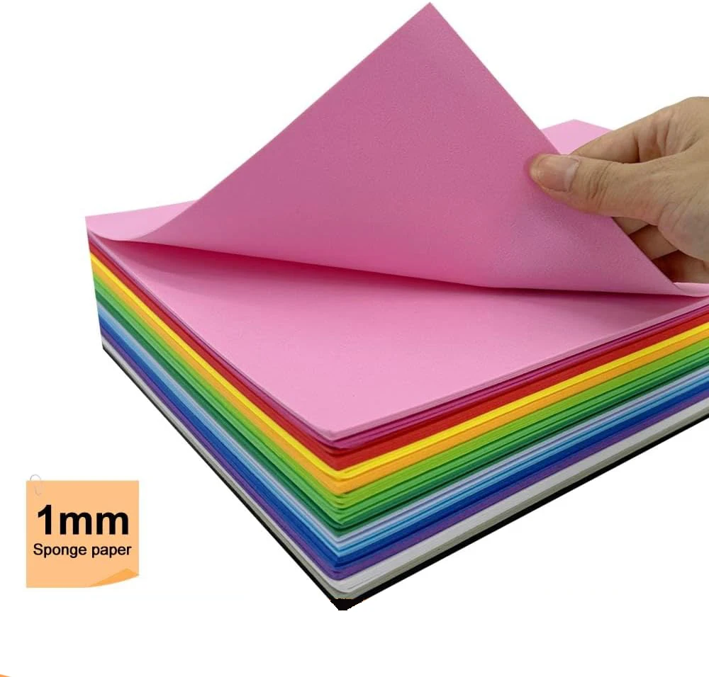 10Pcs1Mm Eva Foam Paper Handmade Foam Paper 50*50Cm Sponge Paper Diy Handmade Materials Multi-Color Flower Props Party Christmas