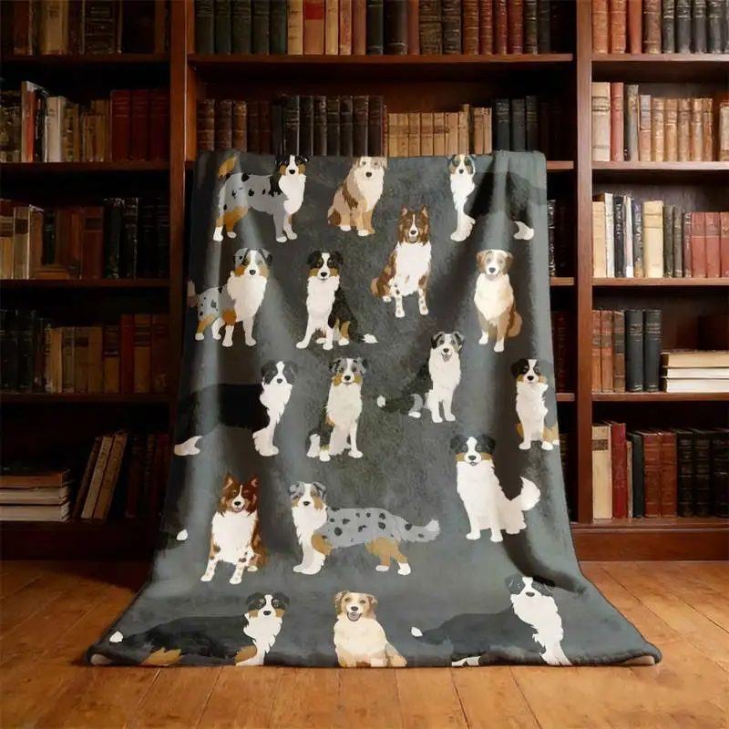 

Очаровательное одеяло с принтом собаки породы австралийский шерпингхаус — мягкое одеяло на тему любителей домашних животных для уютного и теплого домашнего декора