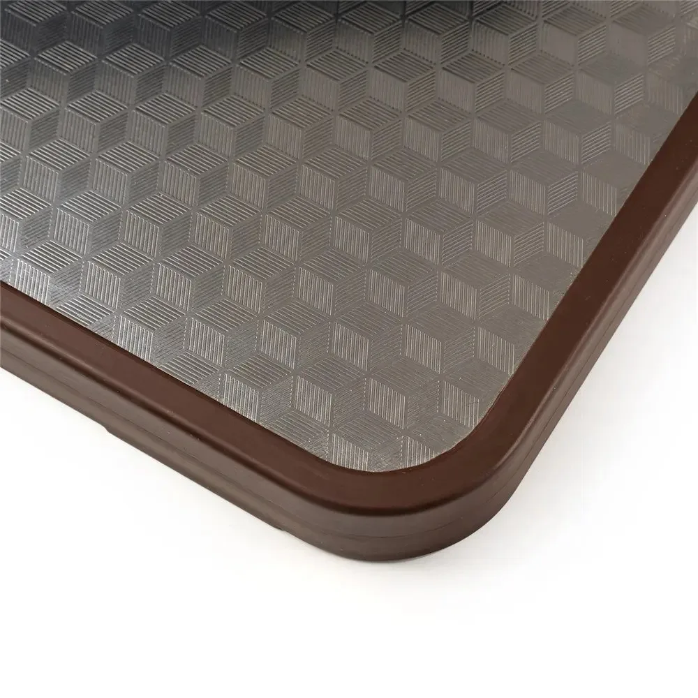Double-sided Solid Wood Cutting Board Non Slip Wooden Stainless Steel Cutting Board Antibacterial Vegetable Cutting Board