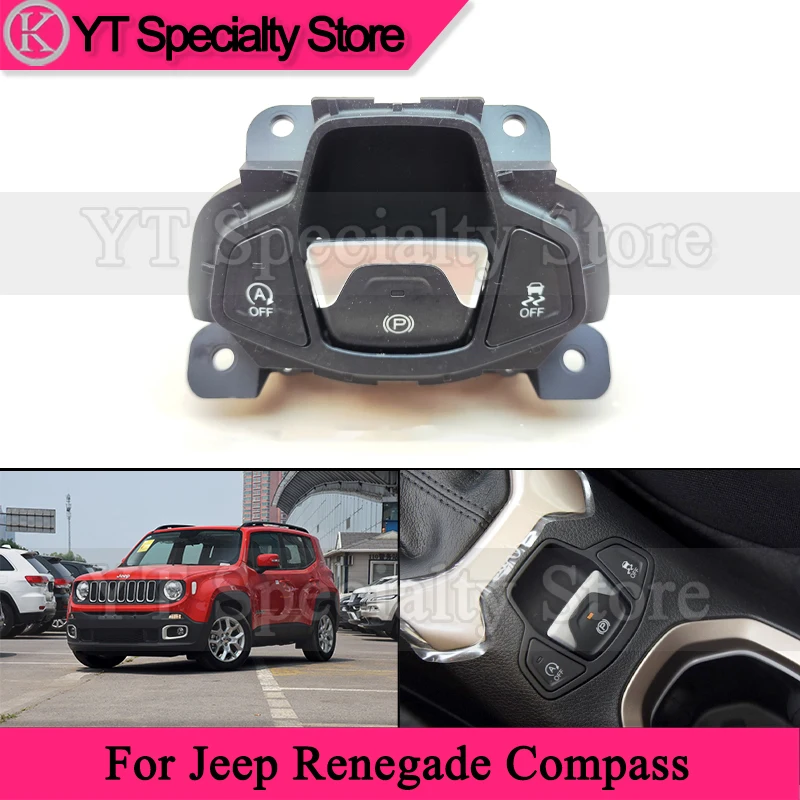 Kamshing Electronic Handbrake Switch For Jeep Renegade Compass Start-stop Switch ESP Switch