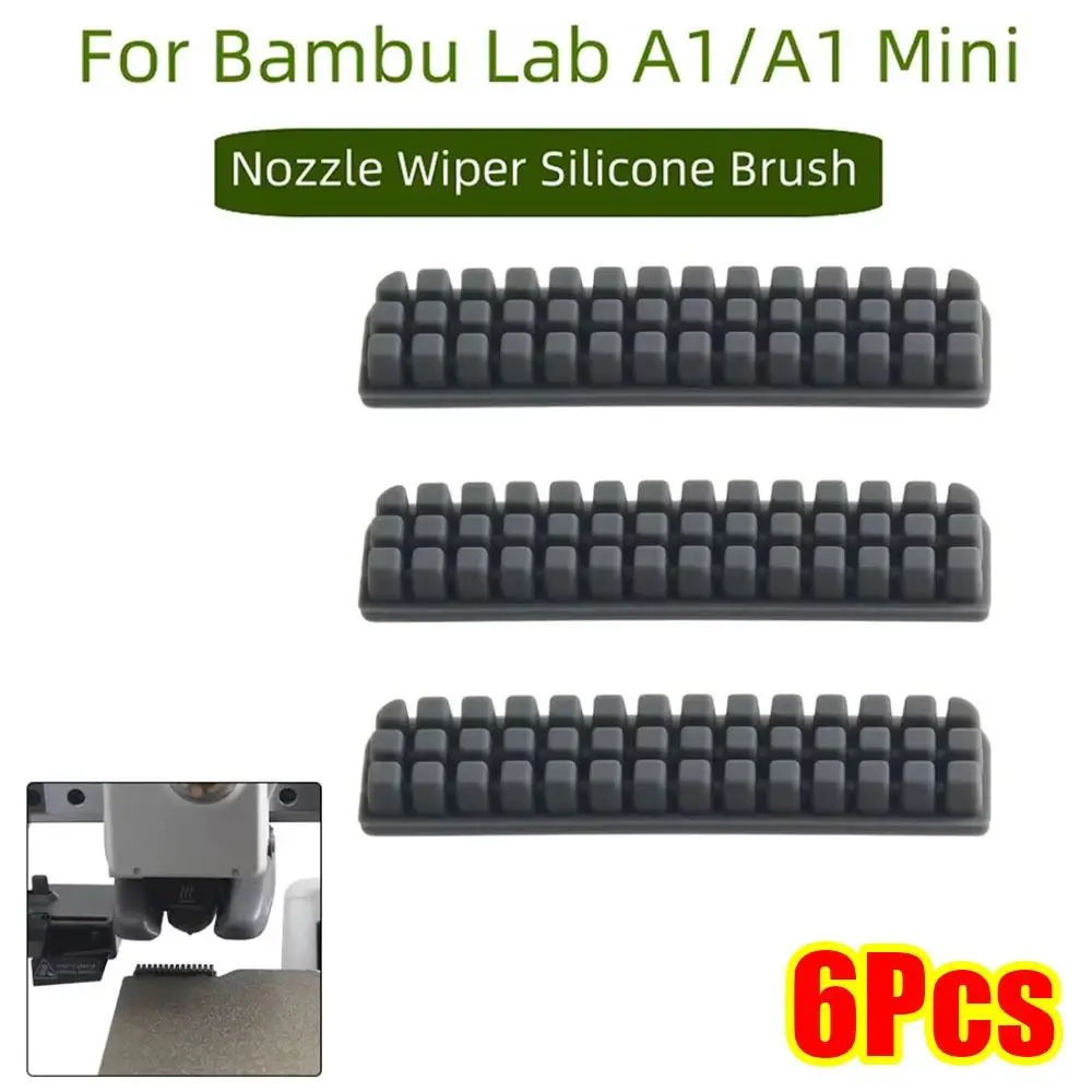 6Pcs Labor a1/A1 3D Drucker Düse Pinsel Mini Wischer Hohe Temperatur Widerstand Düse Silikon Pinsel Ersatz für Bambu