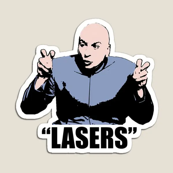 Dr Evil Lasers Austin Powers  Magnet for Fridge Organizer Cute Home Colorful Kids Children Baby Decor Stickers Magnetic Toy