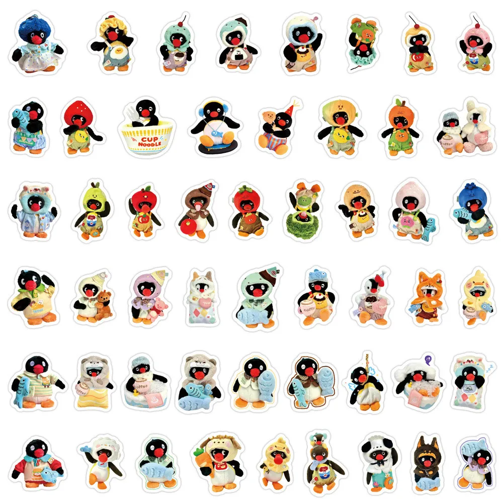 105 قطعة من ملصقات جرافيتي Pingu Penguin ذات الطراز الجديد - ديكور للثلاجة ولوح التزلج وكوب الماء (متجر Anime Worlds)