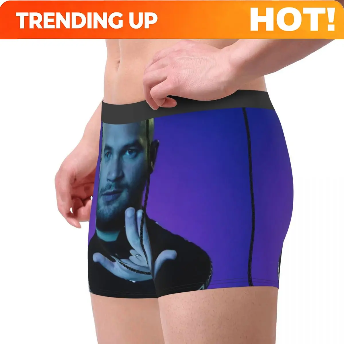 Custom Novelty French Rapper Jul Boxers Shorts Panties Male Underpants Breathbale Briefs Underwear view 3