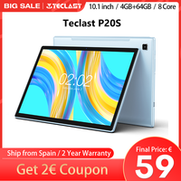 Teclast P20S 10,1 inch Android 12 Tablet PC network communications 4G, 4GB RAM 64GB ROM, support Micro SD extensions, 1280X800 IPS, MTK P22 8 Core, dual 5MP & 2MP, Wi-Fi, GPS, Type-C Cameras