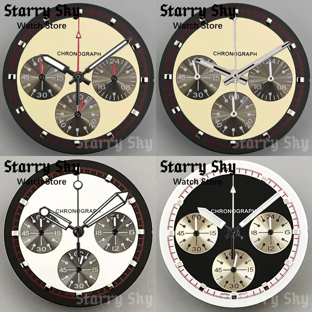 

Циферблат для часов Starry Sky 31,5 мм, высококачественные стрелки с 6 пинами и зеленым люминесцентным покрытием, подходят для кварцевых механизмов VK63, аксессуары для часов