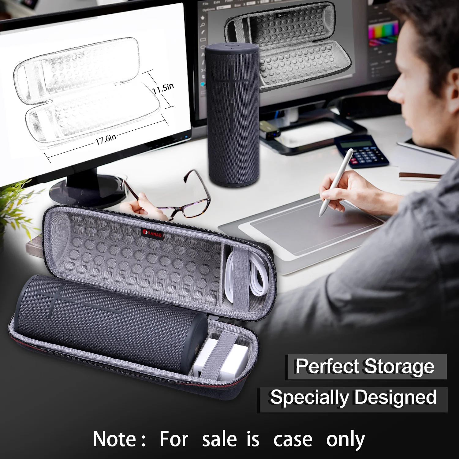 XANAD Waterproof EVA Hard Case for Ultimate Ears MEGABOOM 3 Portable Bluetooth Wireless Speaker view 6