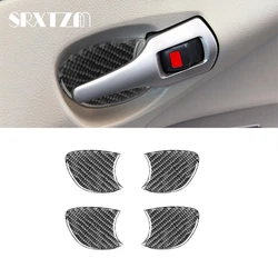 Car Decal Inner Door Handle Bowl Cover Trim Stickers 4pcs Carbon Fiber For Toyota Corolla 2006-2012 Auto Interior Accessories