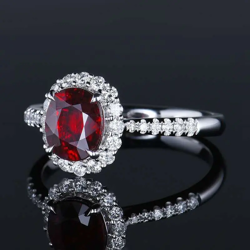 Elegant Women s 925 Sterling Silver Ring with Tourmaline Hued Gemstone Ruby Inspired Finger Ring Trendy Female Fashion Jewelry