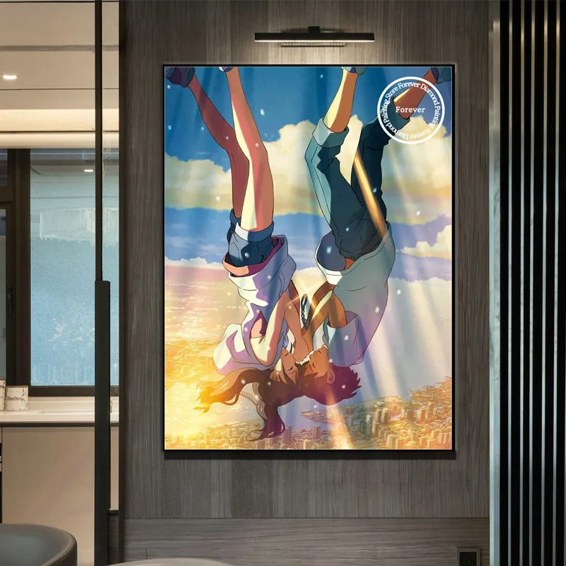 أنيمي التجوية معك الماس حجر الراين اللوحة اليابانية فيلم مانغا عبر الابره مجموعات التطريز صورة فسيفساء ديكور المنزل