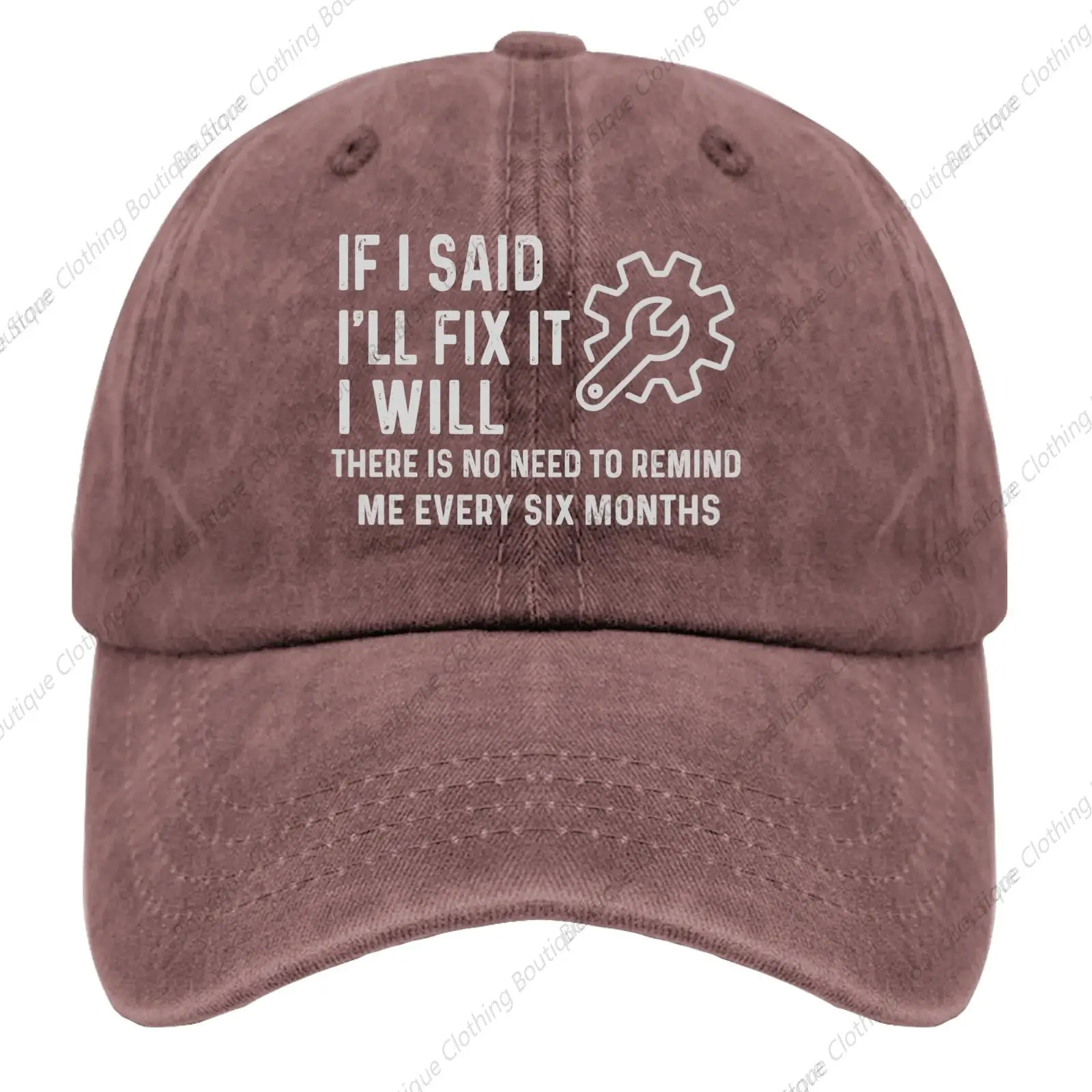 

I Fix Sun Hat If i Said I'll Fix it I WillGolf Hat Men's Hat Wine Red Sun Hat Men Gifts for Son Workout Hats