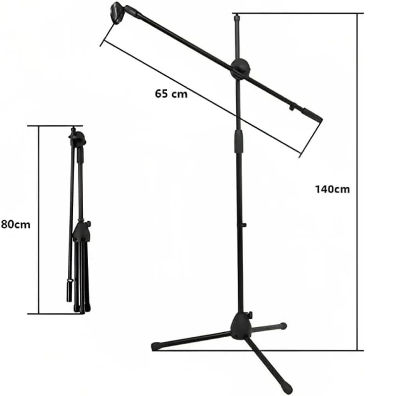 Selens-Soporte de trípode para micrófono, soporte de Clip de micrófono ajustable, soporte de micrófono desmontable para escenario, accesorios de