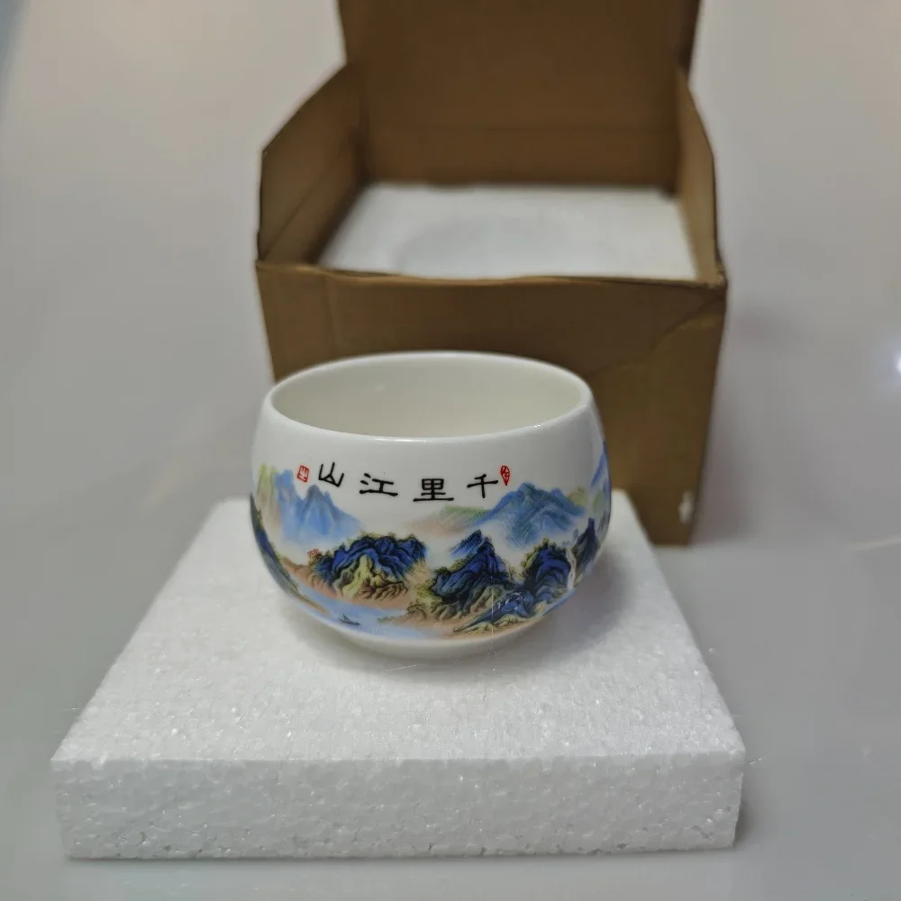 

Delicately Crafted White Porcelain Tea Cup Made of Sheep Fat Jade, a Portable Ceramic Tea Cup.