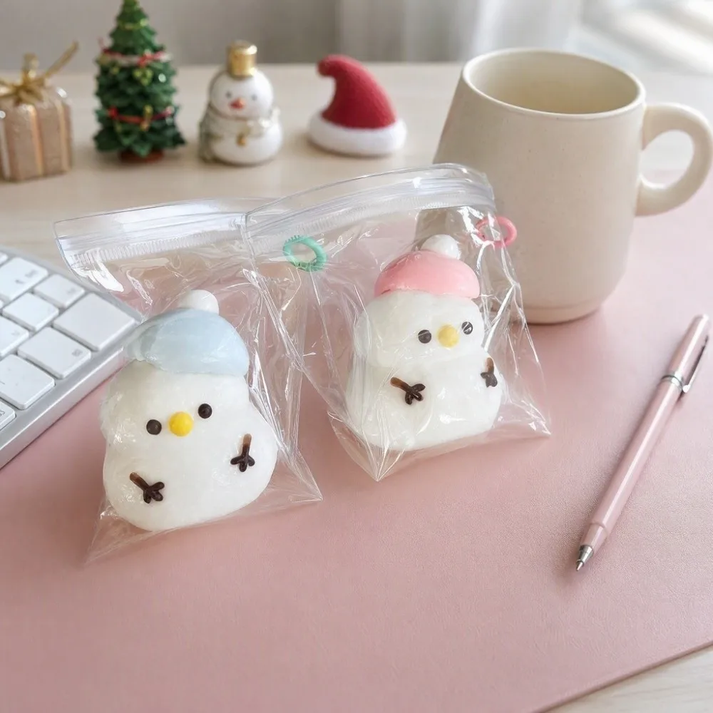 Super Soft Snowman Squeezing Toy Anxiety Relief Realistic Non Rebound Fidget Toy Anti Stress Comfortable Snowman Pinch