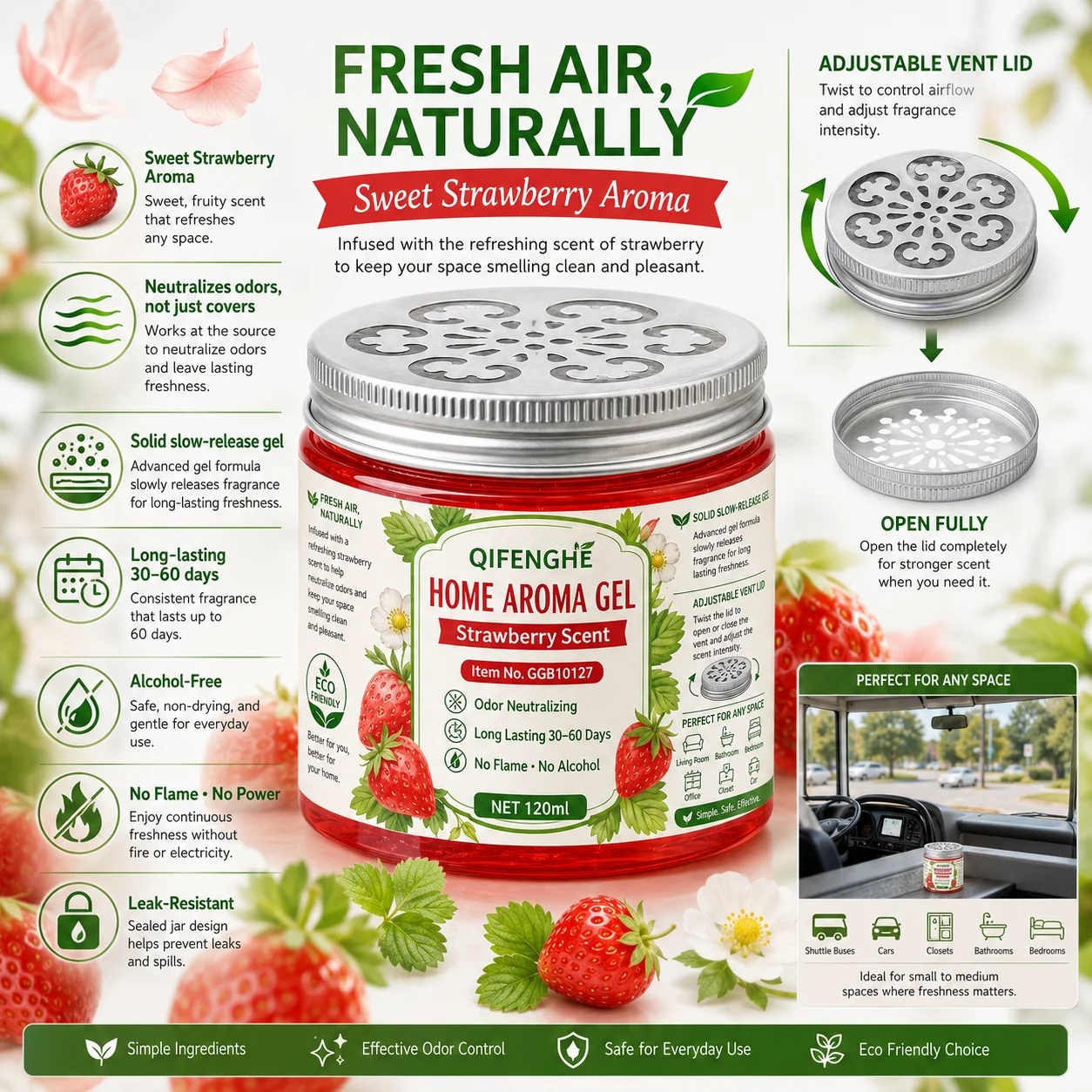 HOME AROMA GEL Strawberry 120m - Home Fragrance Gel review and price