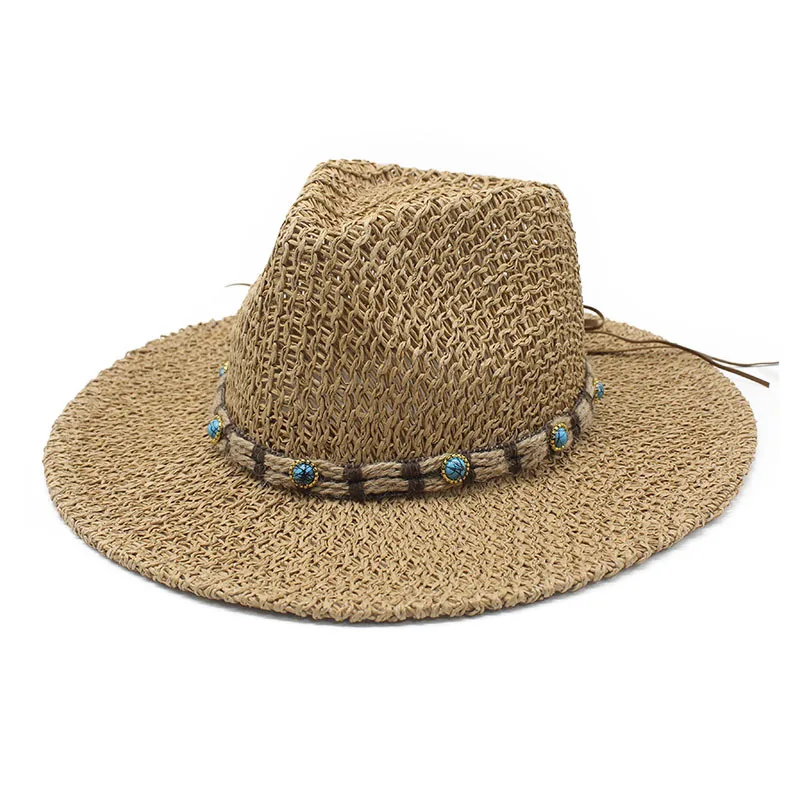 new-women's-summer-beach-sun-hat-versatile-straw-sun-protection-hat-wide-brimmed-cowboy-straw-hat-manufacturer