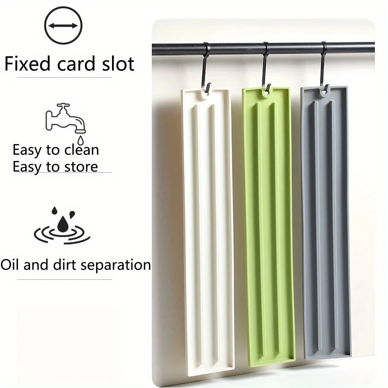 Tapa de olla de cocina, soporte organizador de espátula, almohadilla de drenaje de fregadero de silicona, escurridor de botellas, estante de soporte, bandeja antideslizante de hendidura estrecha