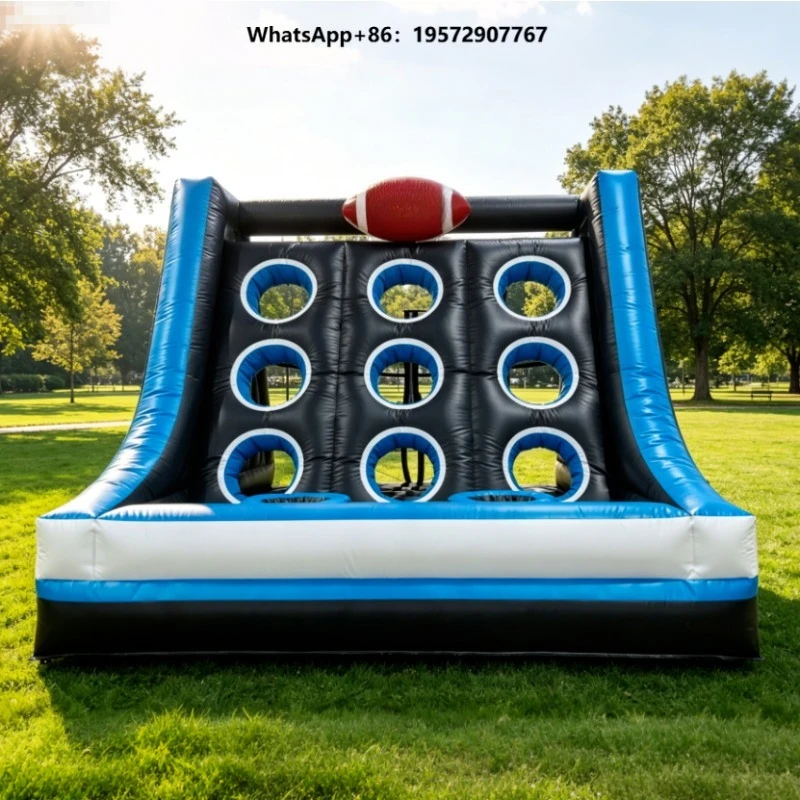 Durable Inflatable Football Game Inflatable Rugby Target Game Tossing for Outdoor Amusement Sports Training Fun