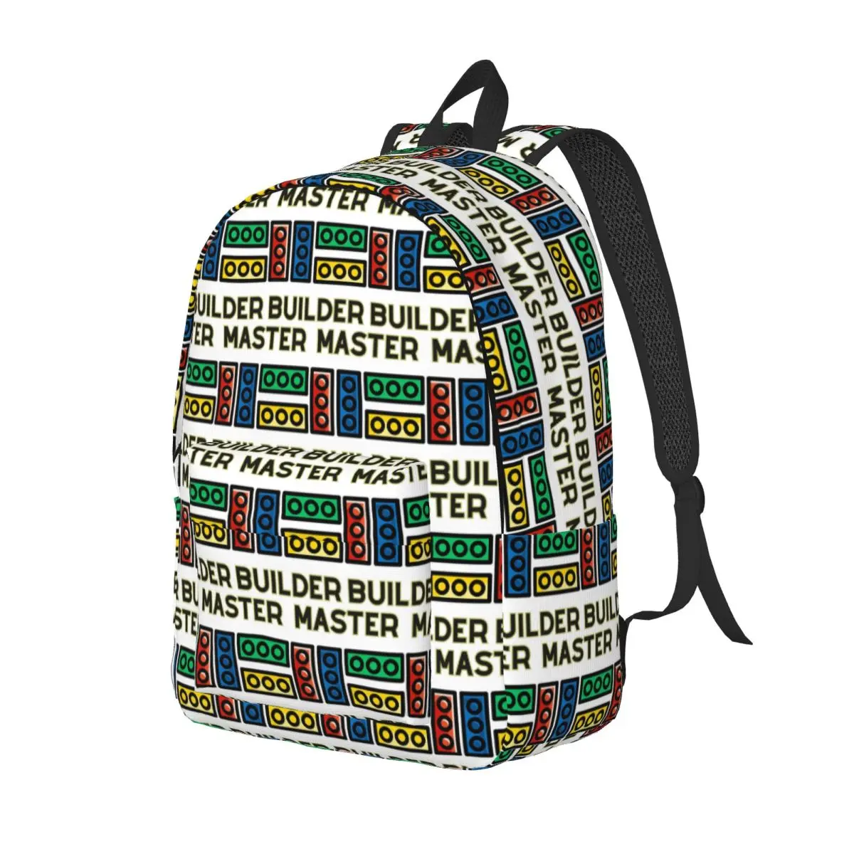 Master Builder Creative Construction Design Student Backpack School Bag Hiking Travel Daypack for Men Women Bookbag Shoulder Bag