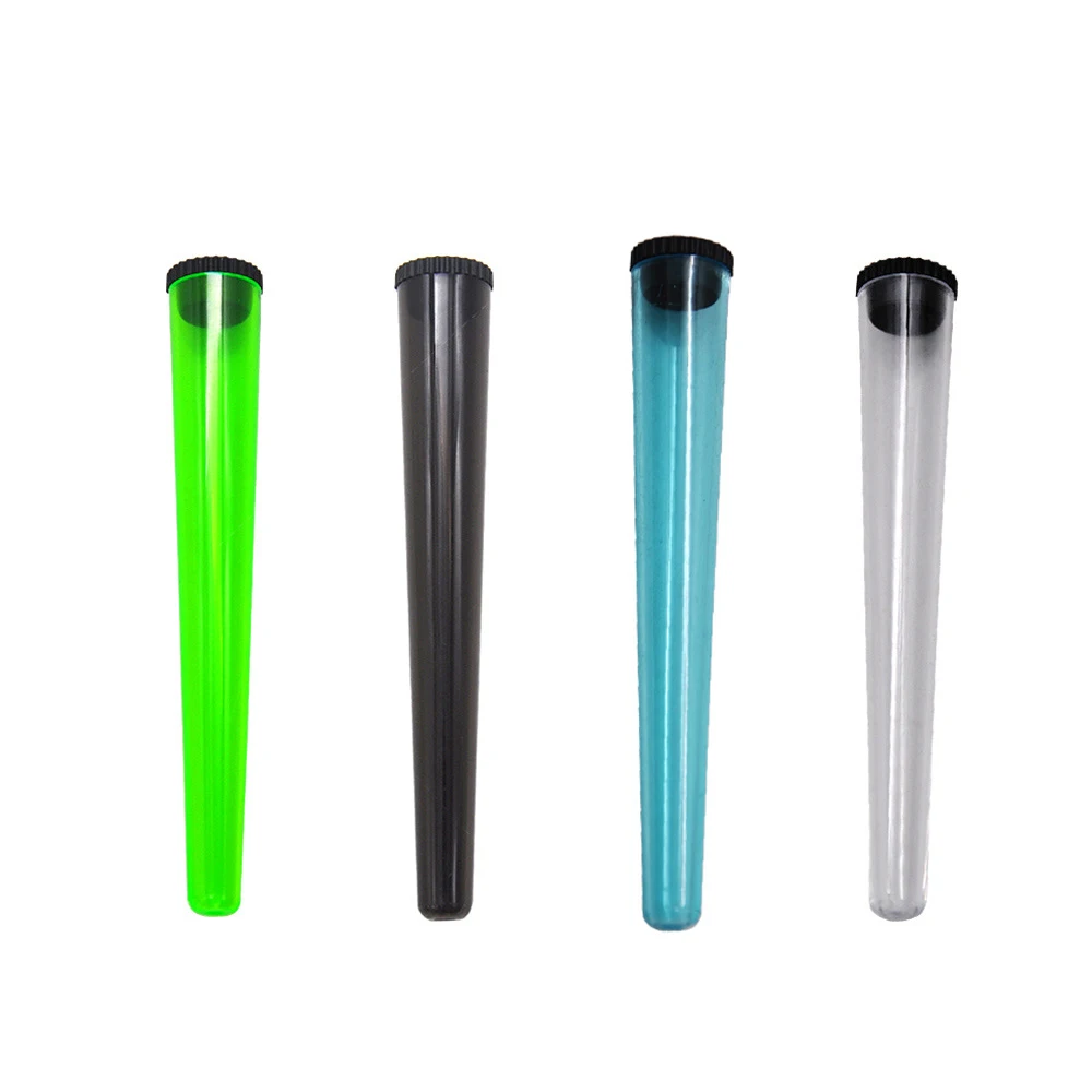 12Pcs Plastic Cigarette Storage Smell Proof Tube 118mm King Size Waterproof Airtight Solid Storage Seal Container