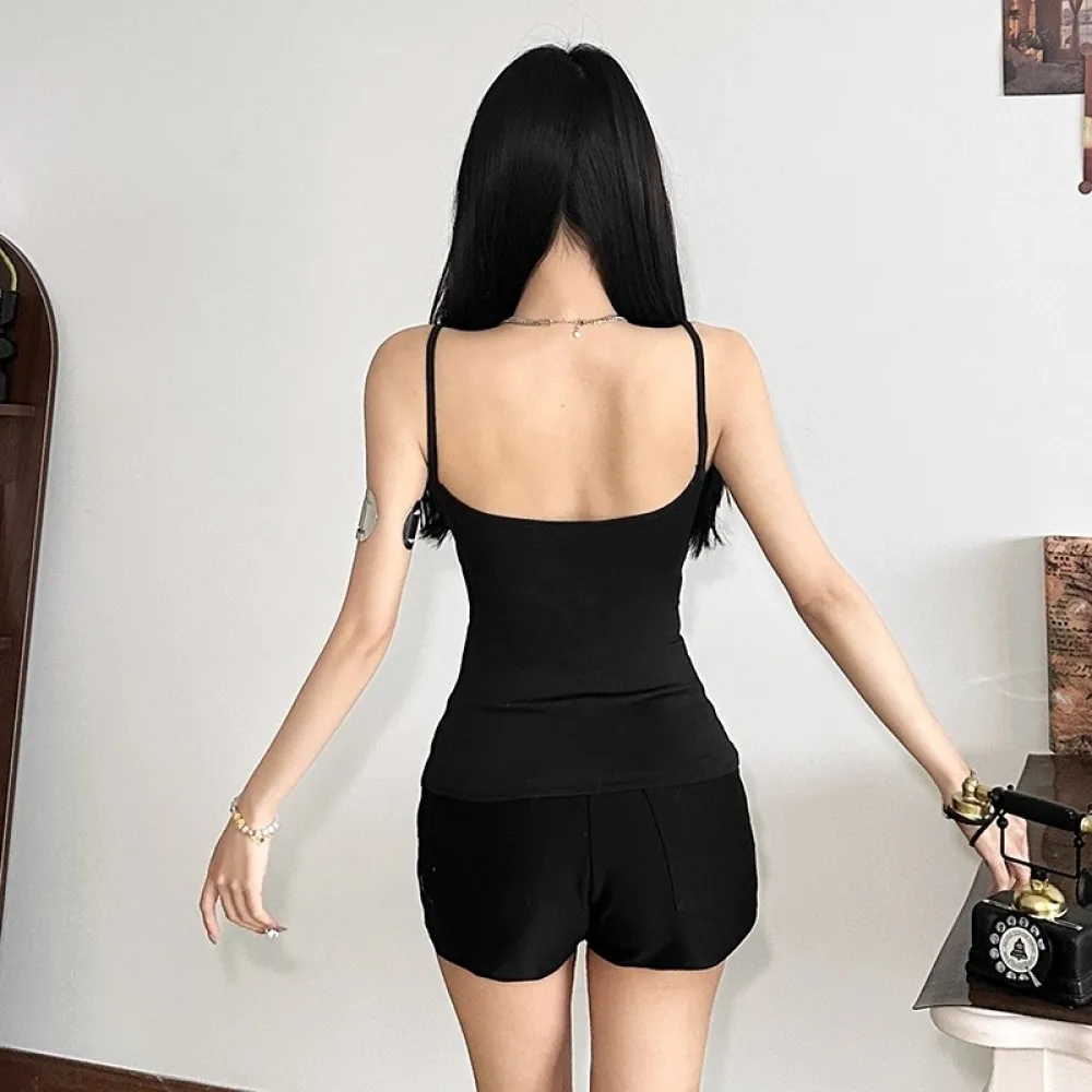 SylCue Fashion Hollow Vest Women Sling Off Sleeves Backless Skinny Stretch Hot Chick Street Hipster Atmosphere Style Outfits image 2