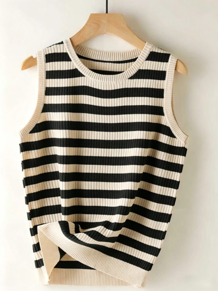 Женская полосатая вязаная майк – обзор и цена Tank Top Ribbed