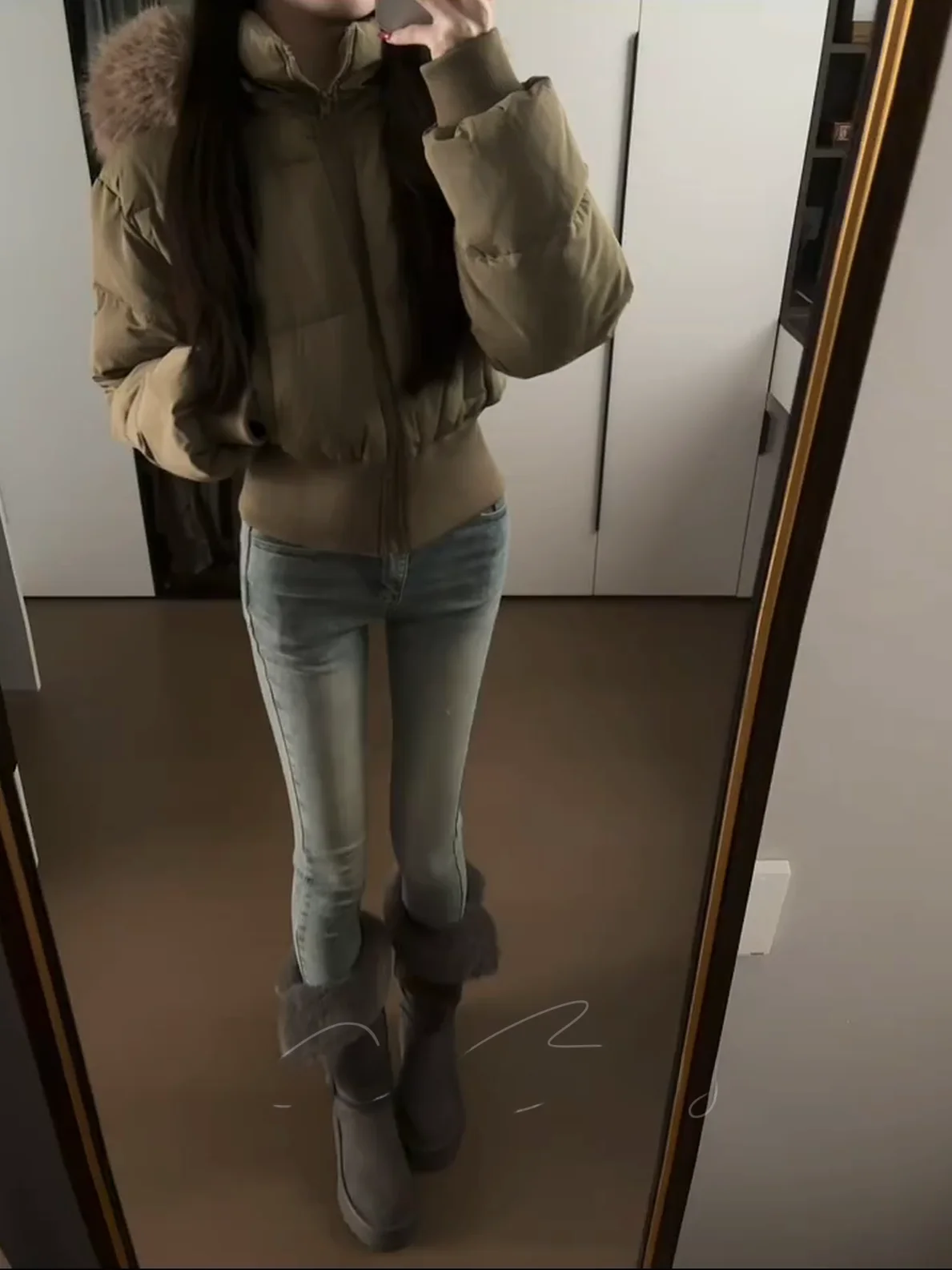 

Light Blue High Waist Slim Fit Straight Leg Jeans Korean Style Women's Fashionable Versatile Elegant Long Leggings