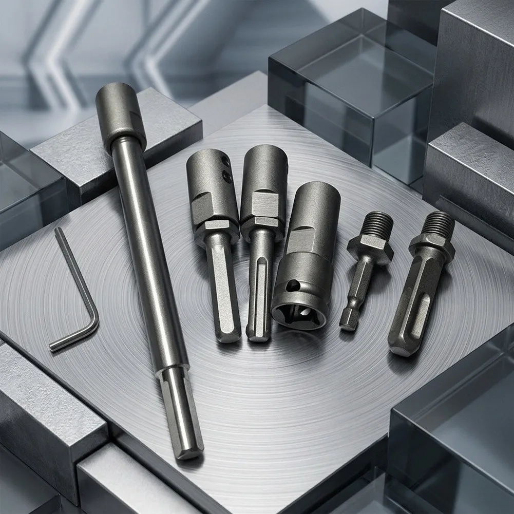 Multi-Function Extension Rod Adapter Set Square Round And Hexagonal Handles For Angle Grinders Drills And Drivers Power Tools