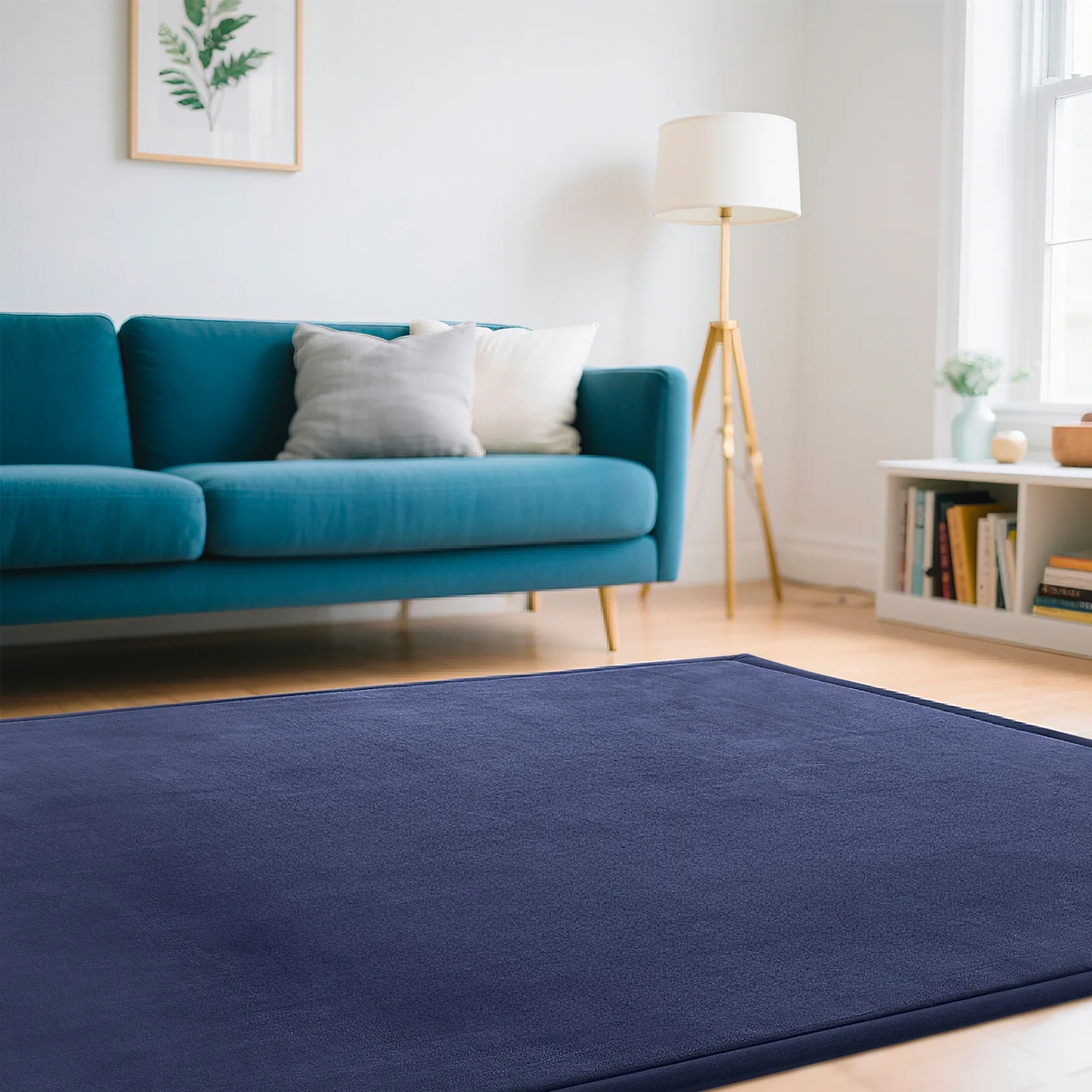 Dicker Memoryschaum Teppich Weicher Samt Krabbelmatte Rutschfest Für Wohnzimmer Kinderzimmer Sofa Bodenmatte