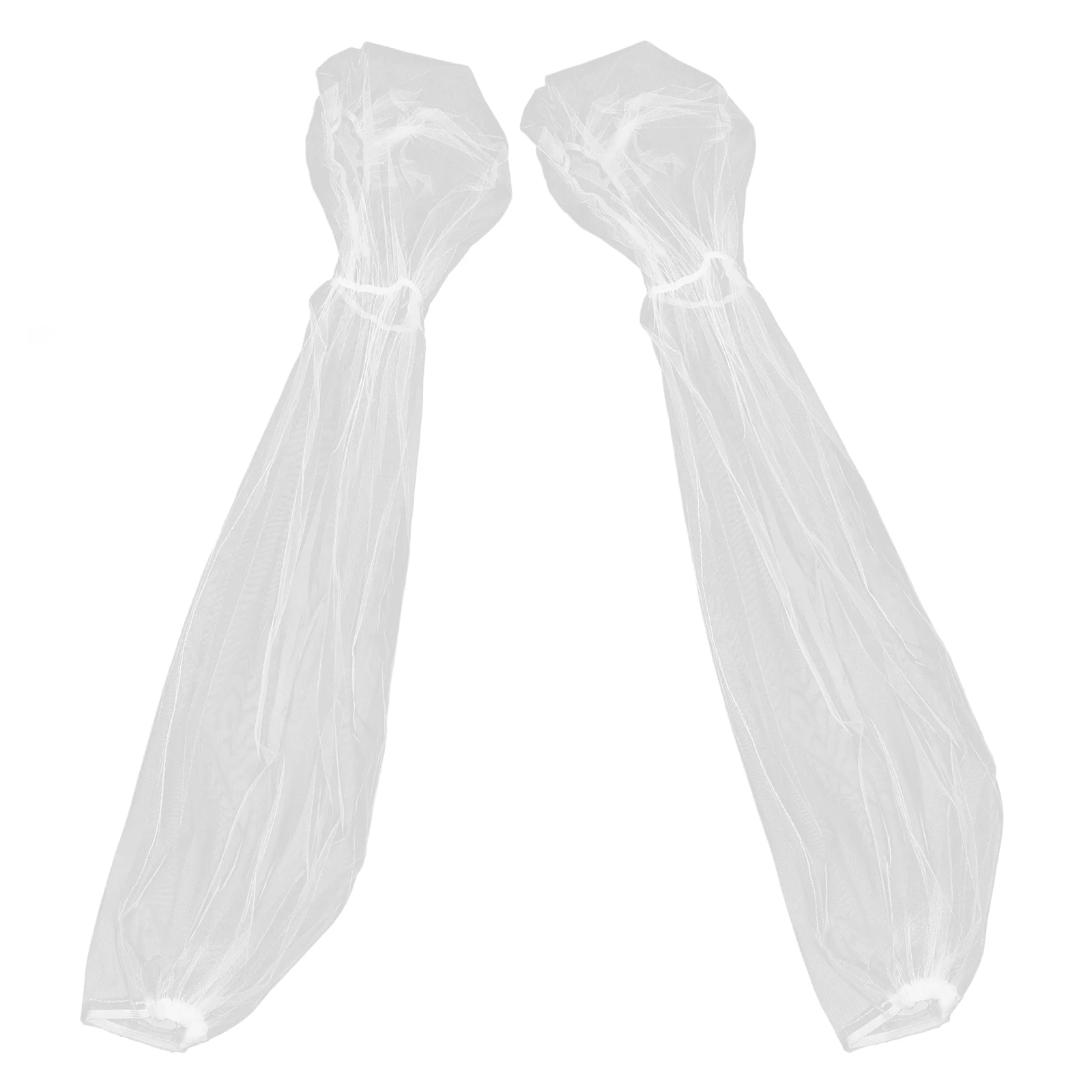 

Mesh Arm Sleeves Sun Protection White Bridal Wedding Gloves for Dresses Costumes Accessories Women Bride Decorative Sleeve