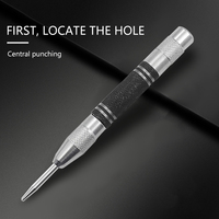 128mm Woodworking Center Punch Automatic Spring Locator Glass Striker Broken Window Tool for DIY Repair Projects