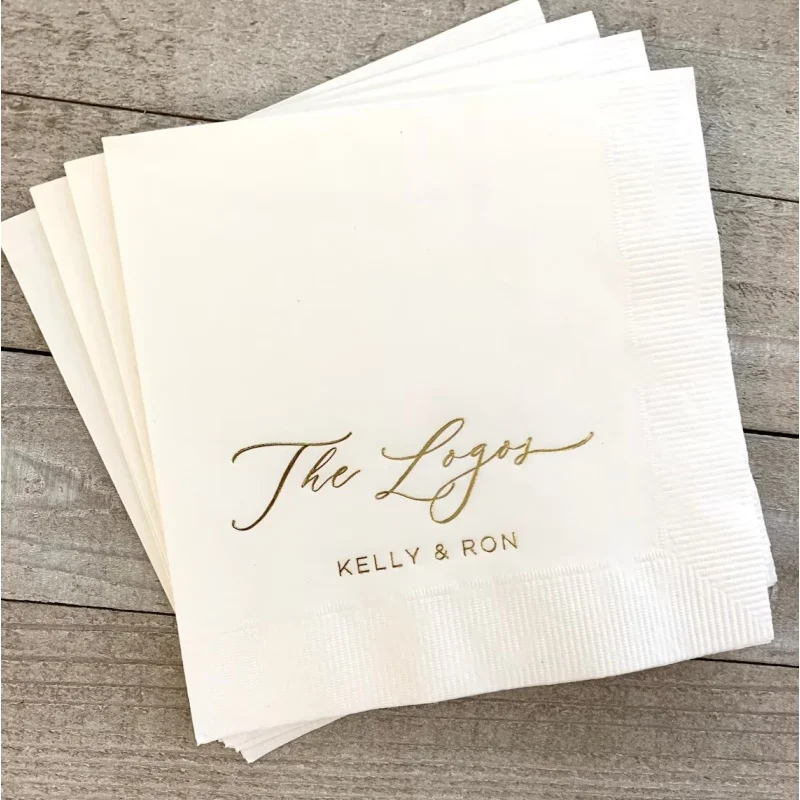 

50 Personalized Napkins Wedding Napkins Custom Modern Font Monogram Rehearsal Dinner Beverage Cocktail Luncheon Dinner Guest T