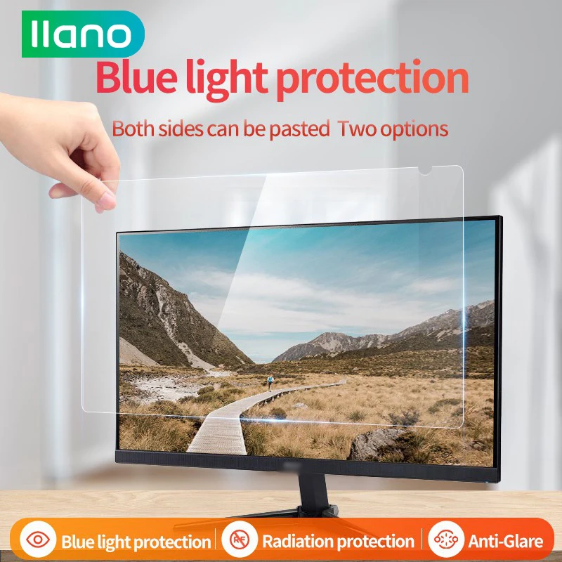 llano Monitor Screen Protector Anti Radiation Film Eye Protection Anti-Blue Light Anti-Glare Scratch Resistant For Laptop ( 13.3