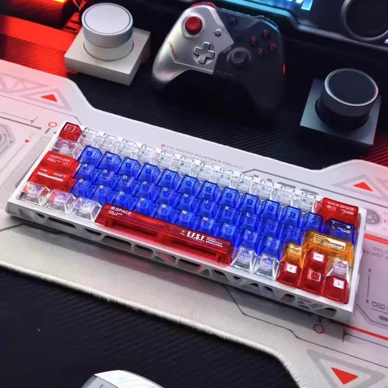 حافظة لوحة مفاتيح مجوفة من Honeybee Made68 غلاف لوحة مفاتيح مجوف من الألومنيوم مخصص لملحقات لوحة المفاتيح الميكانيكية للمكتب